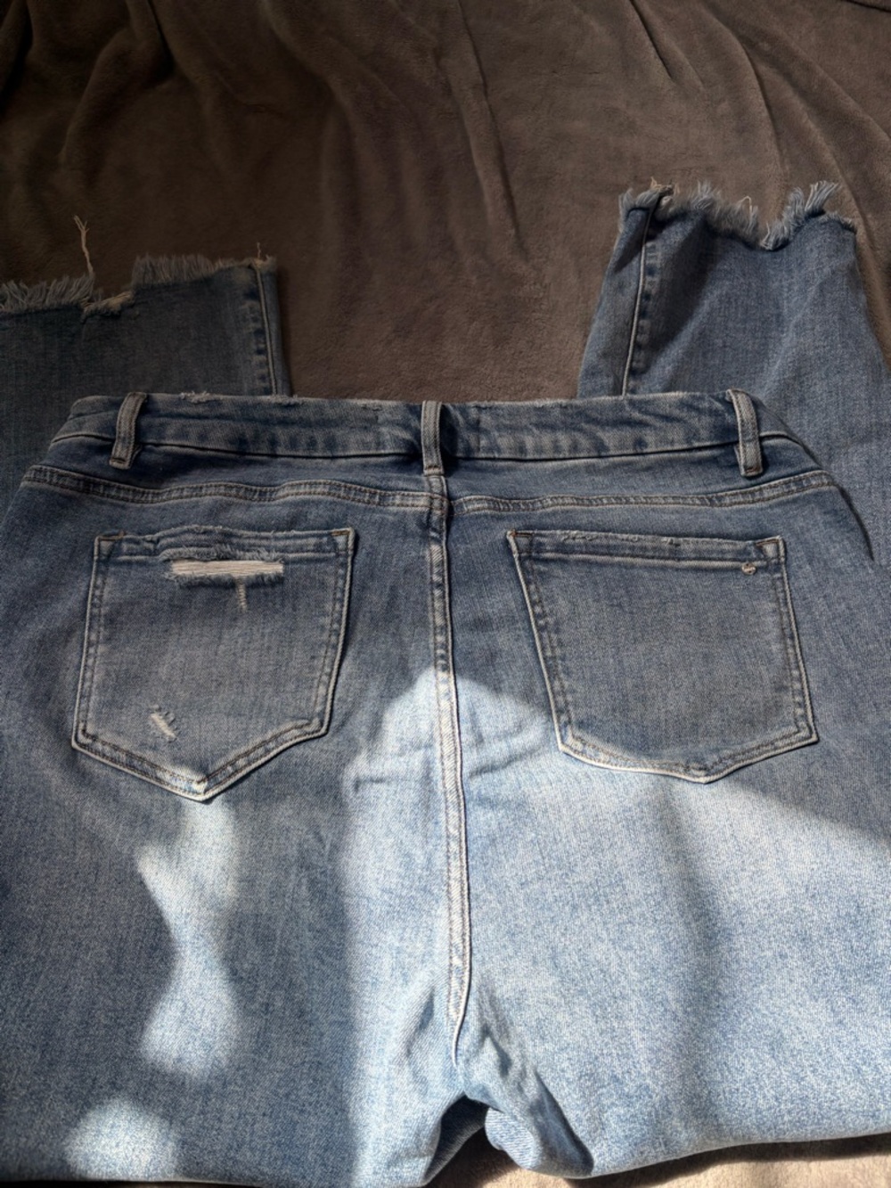 Mica Straight Cropped Light Blue Denim Jeans - Picture 5 of 5